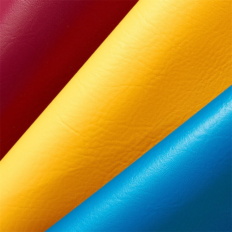 Индивидуальный дизайн оптовая продажа Экологичная искусственная кожа из ПВХ оранжевая однотонная обивочная кожаная ткань