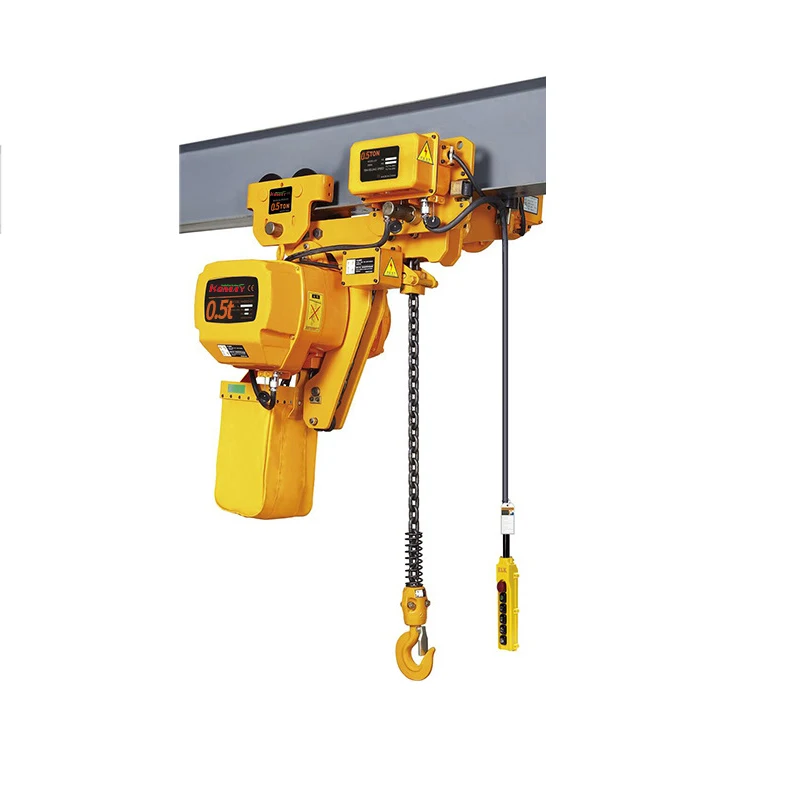 Komay 1Ton 2Ton 5Ton Super Crane Low Headroom Electric Chain Hoist with Hook Block