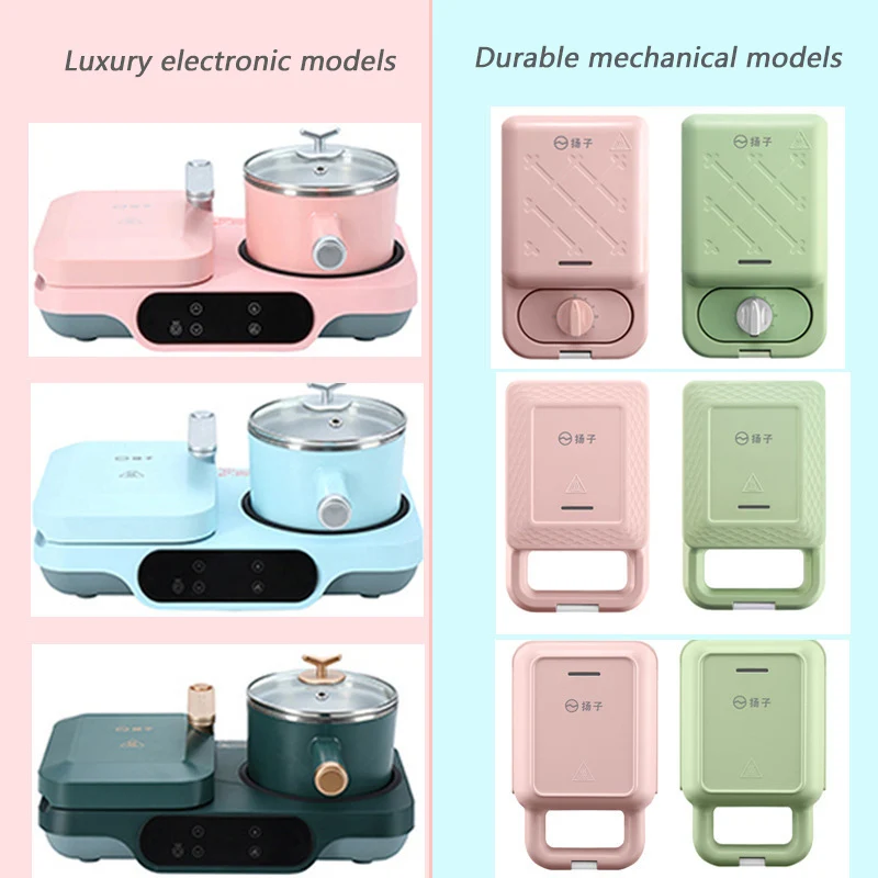 Multi-function Snack Food Machine 4 In 1 Breakfast Grill Toasted Making Sandwich Maker Waffle Maker