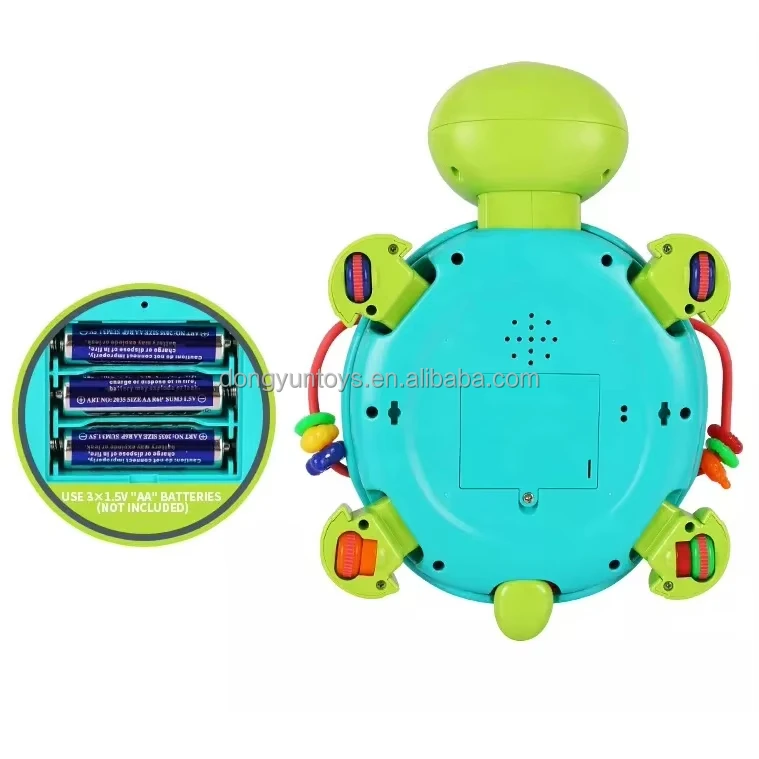 Tummy Time Development toys musical crawling turtle phone Early Learning Educational Toy for Infant Toddler with Light & Sound