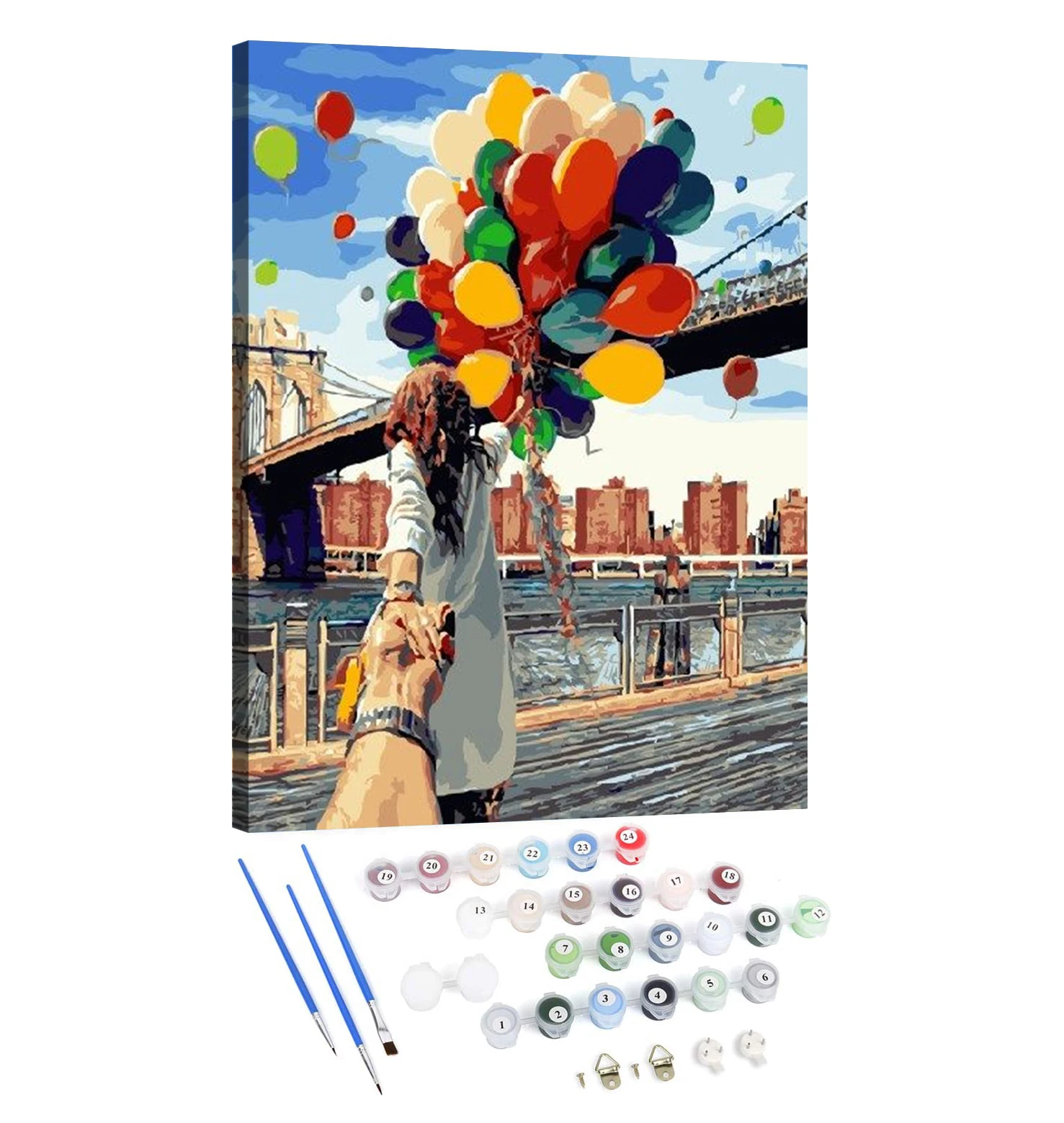 Wholesale 2021 Hot selling beautiful figure portrait people landscape anime acrylic custom oil DIY kit painting by numbers