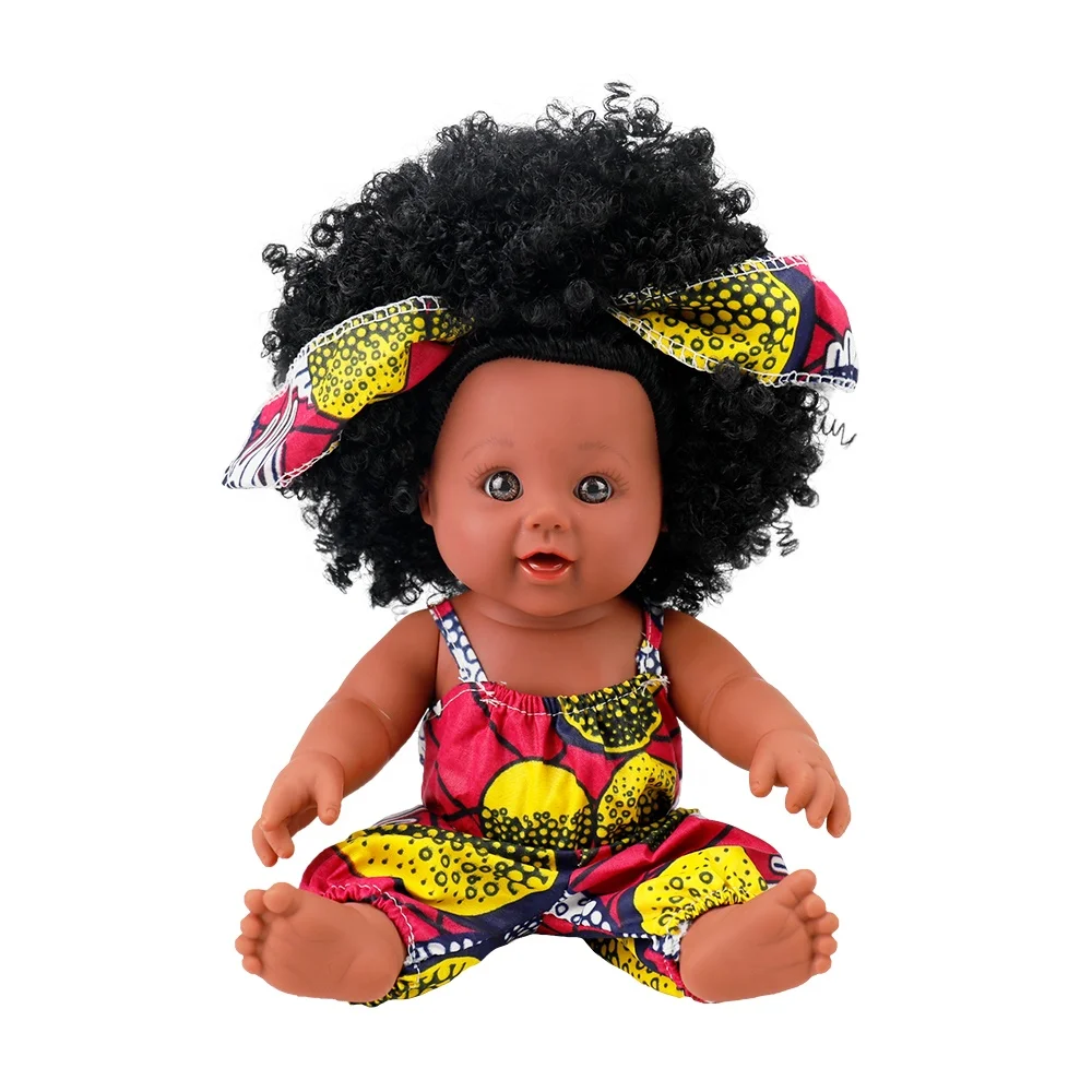 Wholesale Doll Toys 12 Inch Pretty Baby Dolls For Kids Black Skin Doll
