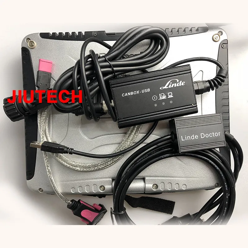 Thoughbook CF53 laptop for Linde PathFinder LSG service guild forklift truck Diagnostic tool for linde canbox doctor cable