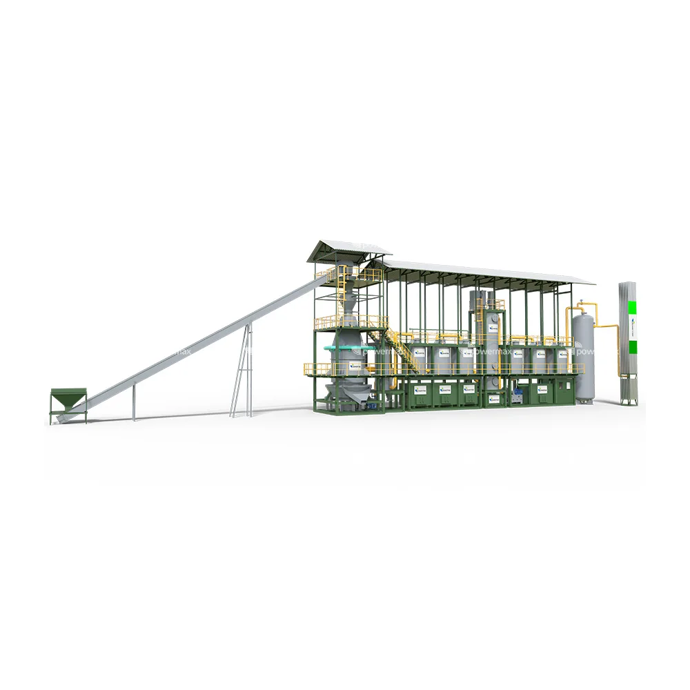 Biowatt 1000 Biomass Gasification Power Generation Equipment with a Thermal Electric Parallel Energy Efficiency of 74%