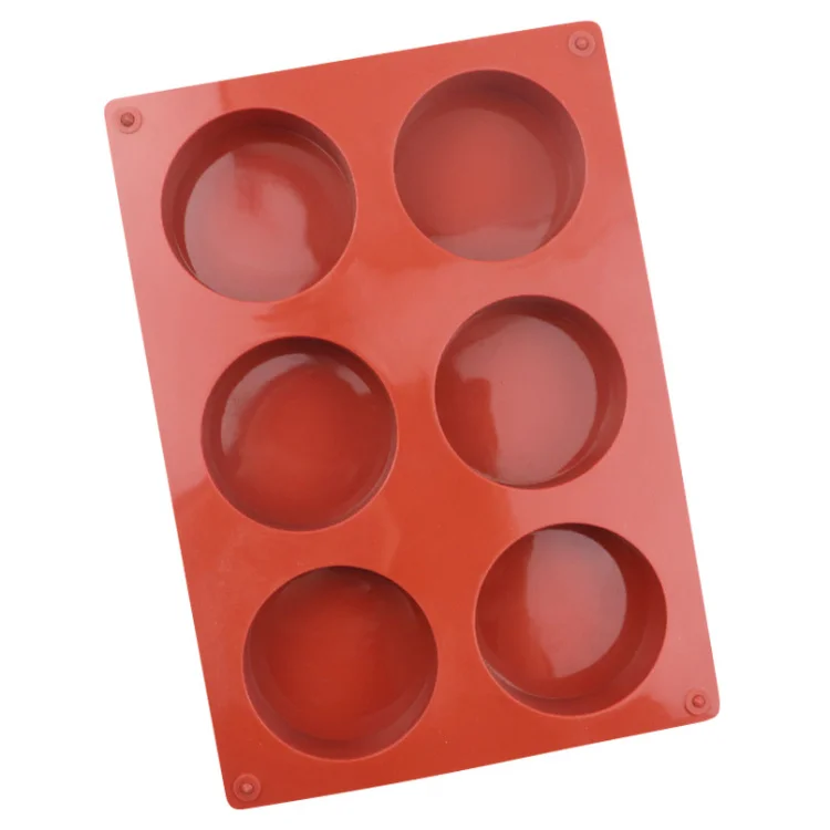 Wholesale 6 Holes Baking Cylinder Silicone Molds for Chocolate Covered Cookie