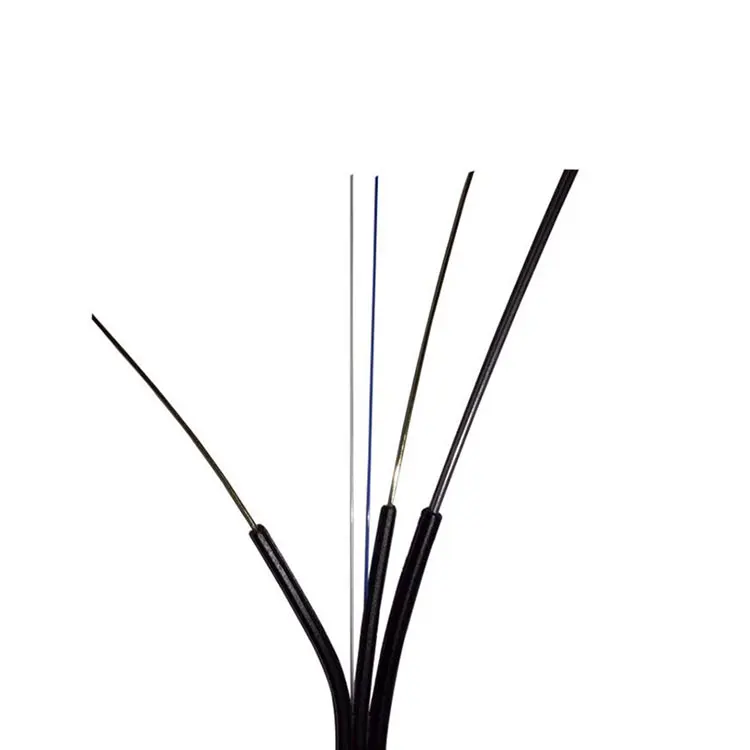 Singlemode стальной провод самоподдерживающийся FTTH Drop кабель Крытый 4 ядра волоконно-оптический кабель Drop