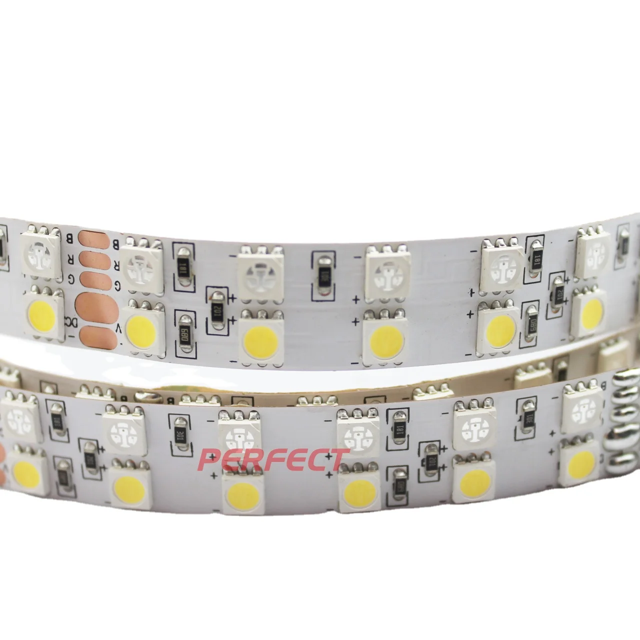 Гибкие SMD 5050 RGB + W светодиодные полосы света 144led/метр DC 24V двойные ряды) Светодиодная лента с usb-питанием