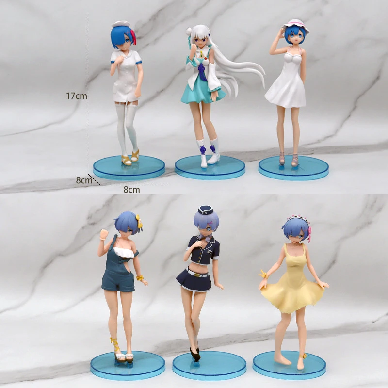 Wholesale A Set Of Six Rem Figure High Quality Action Figure home decor Comics Sex Toys for Men Anime Figure