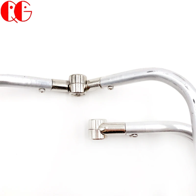 Crafts DIY Projects Tubular U-Shaped Bag Handle Inner Clasp Lock high quality handbag metal Aluminum clutch frame Metal bag