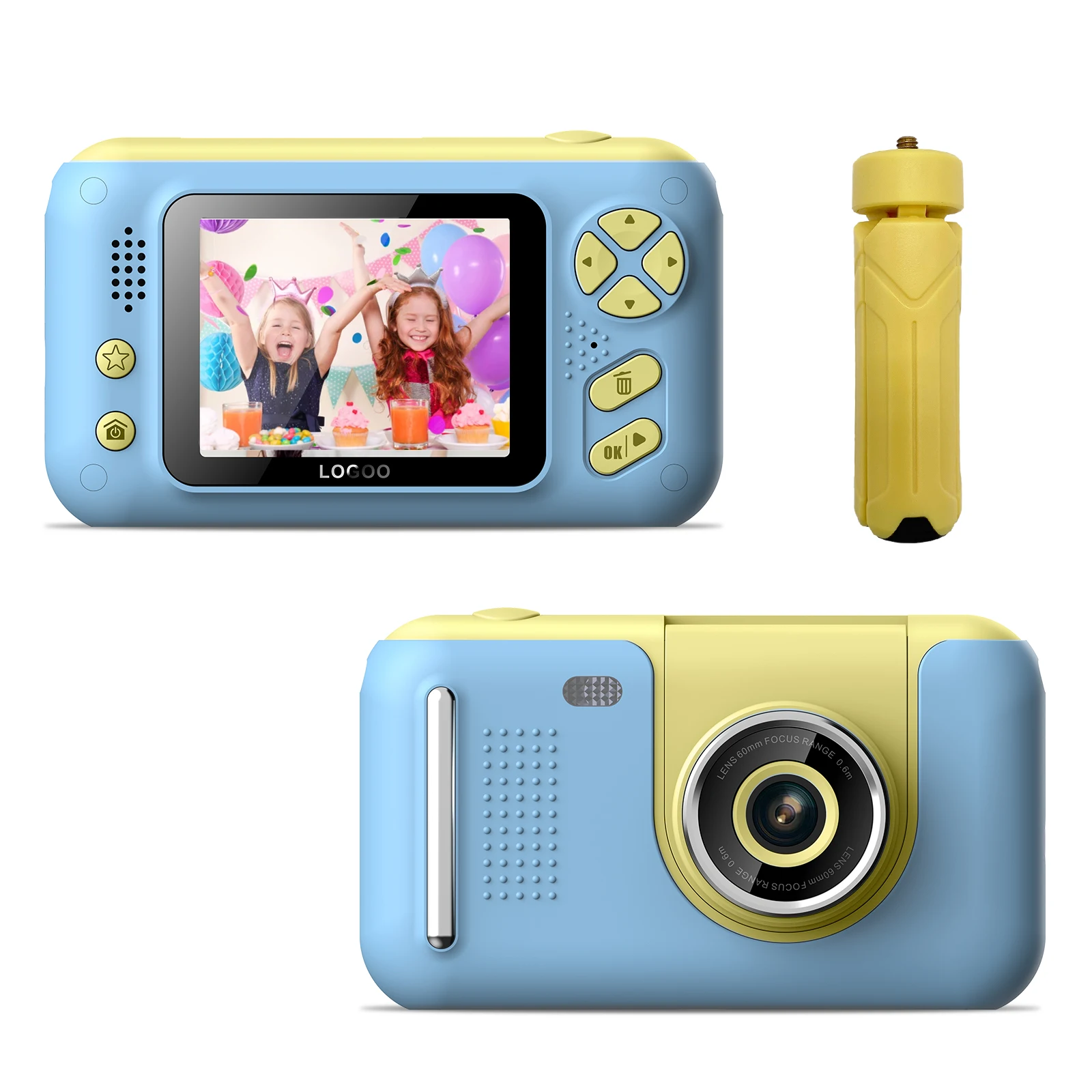2.4 Inch 180 Degree Rotation Digital Take Photo Camera Rechargeable Toy Camera 1080p Mini Video Print Kids Camera