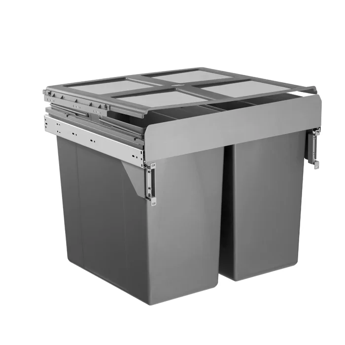 Door Fix 90L Pull Out Kitchen Waste Recycling Bin for 600mm Cabinet Recycling Bins for Kitchen