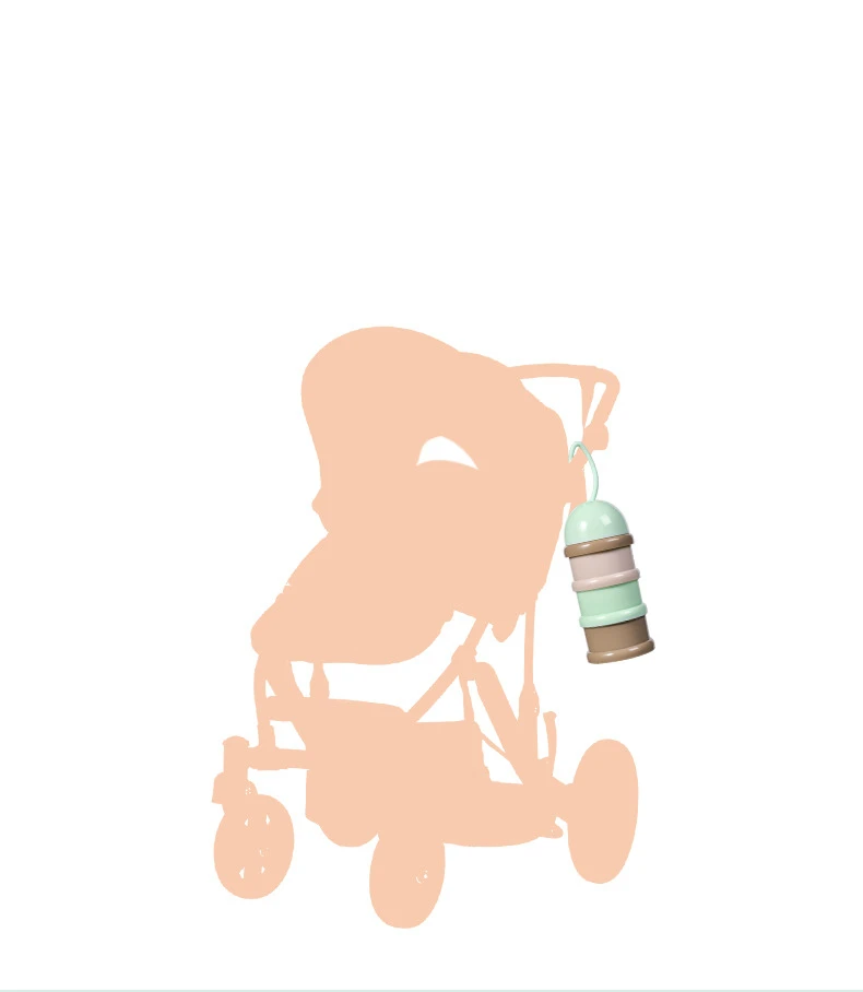 Portable Travel Baby Milk Powder Container 3 Layer Plastic Kids Snack Food Storage Box Dispenser Formula Bottle