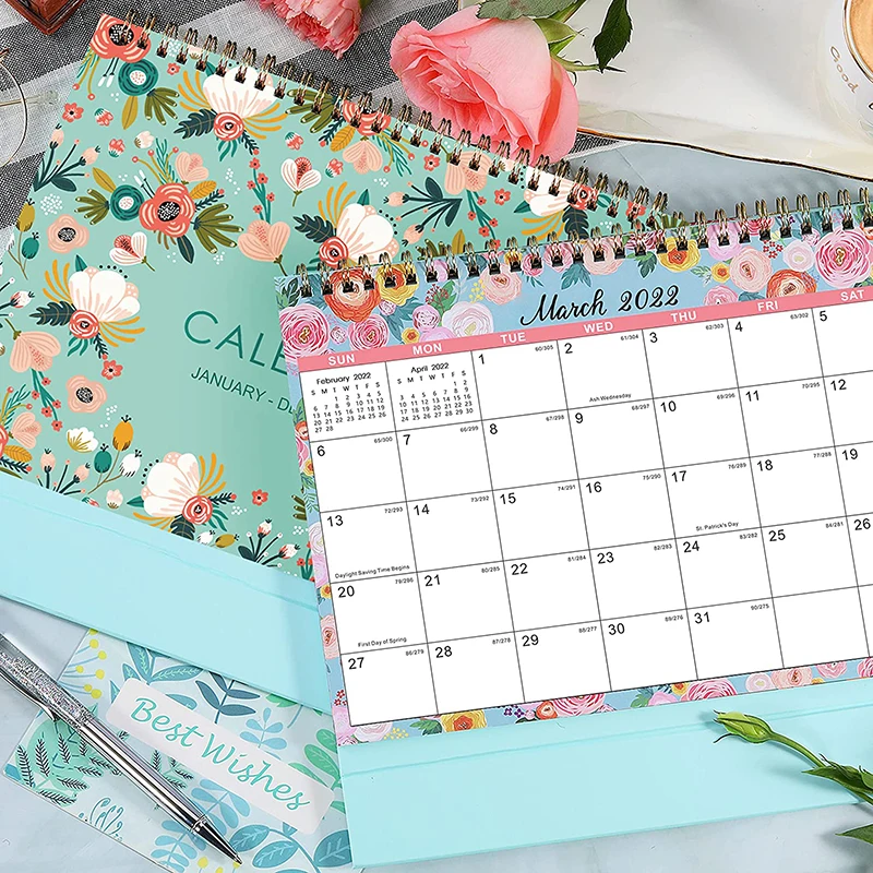 Unique design wholesale wire binding table desk flip calendars
