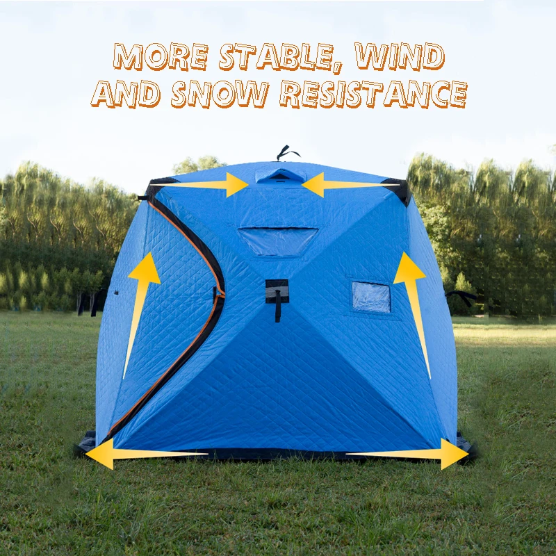 quadrangle canvas ice winter fishing tent