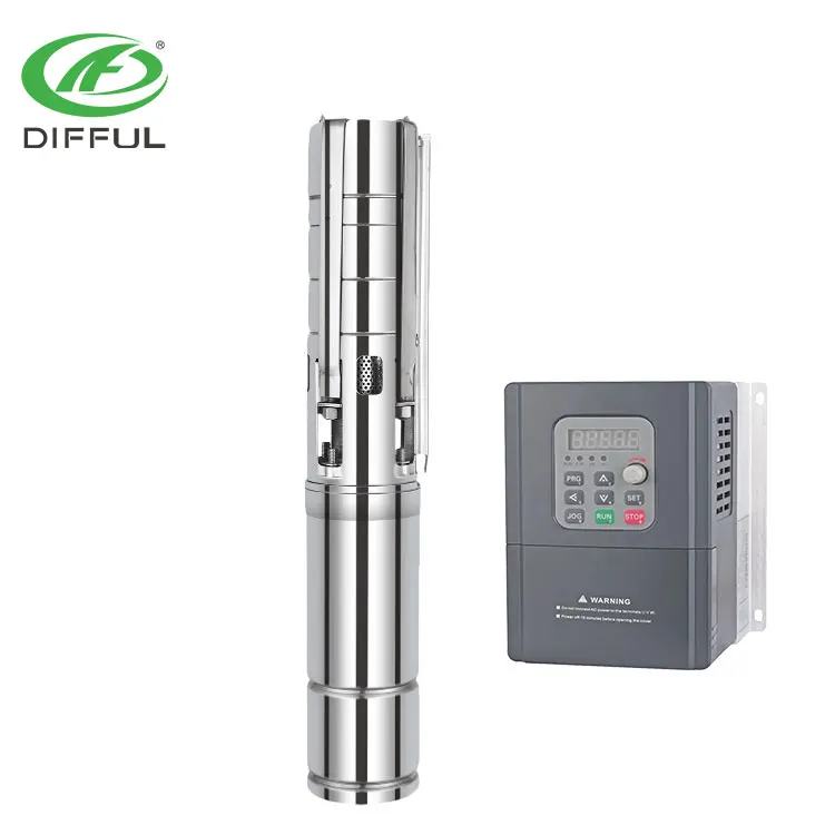 300m high head powerful solar water pump 4HP high power pump dc and ac solar water pump