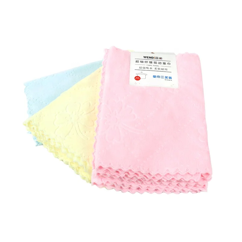 
Custom Plain Solid Color Microfiber Towel Car Cleaning towel for supermarket 