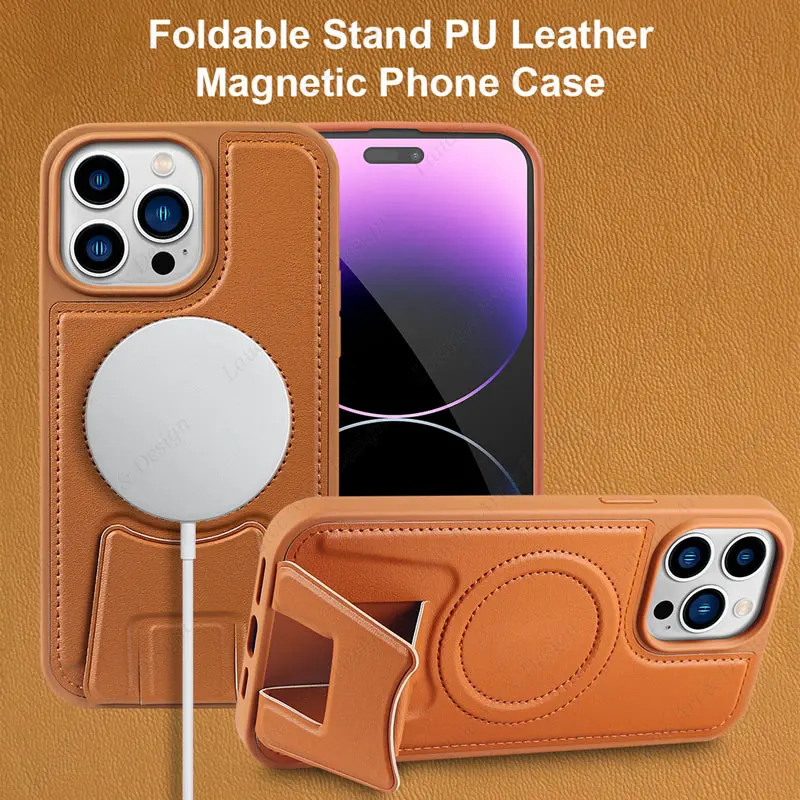 Laudtec SJK004 Matte Flip Cover Wallet Kickstand Case Leather Mobile Phone Cases For Iphone 15 14 13 12 11 10 8 7 Plus Pro Max