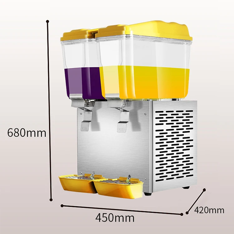 Single cold juice dispenser for mixing large volume drinks blender with Many Flavors
