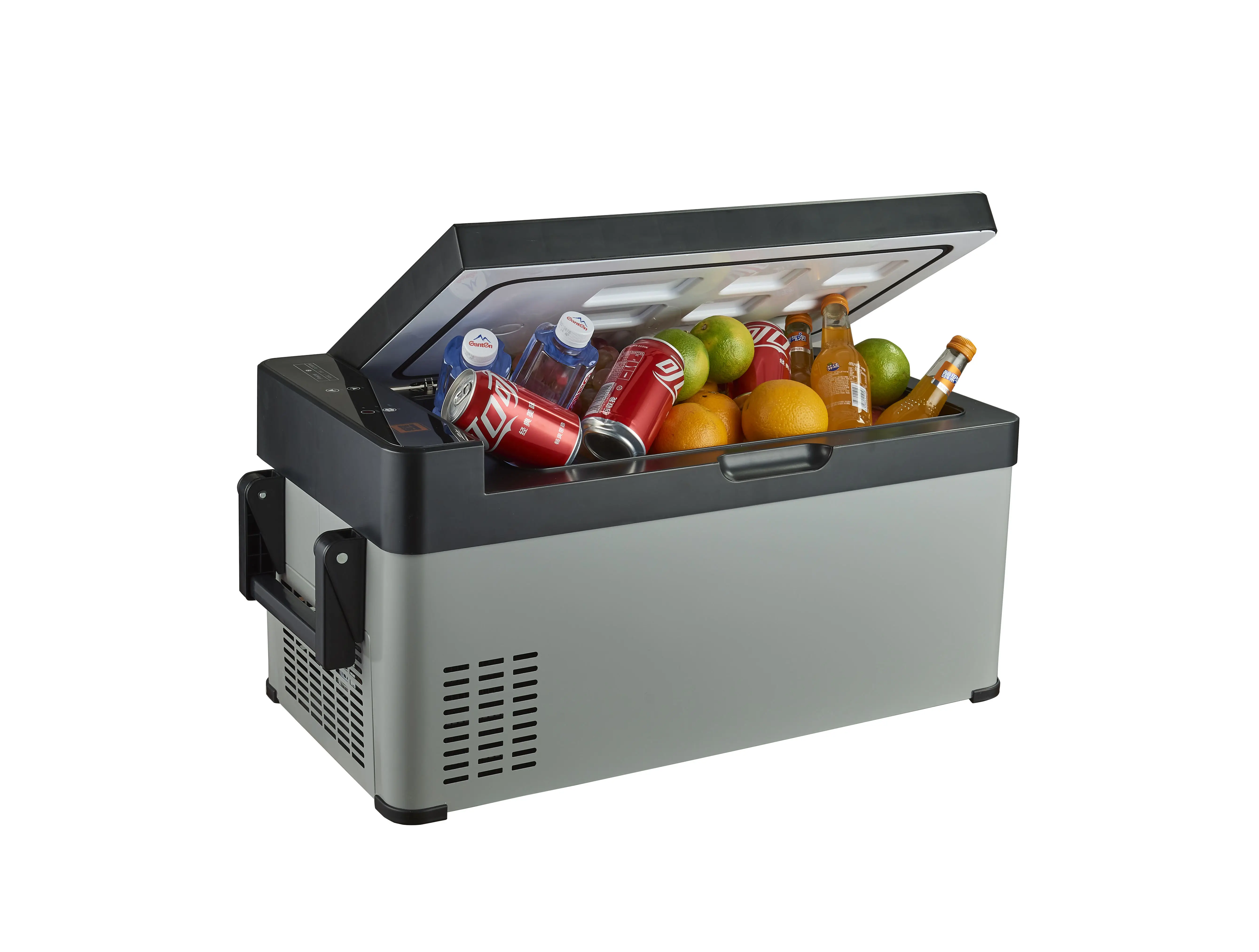 Outdoor Camping Dual Open Zone 60L Portable Car Fridge Freezer Refrigerator