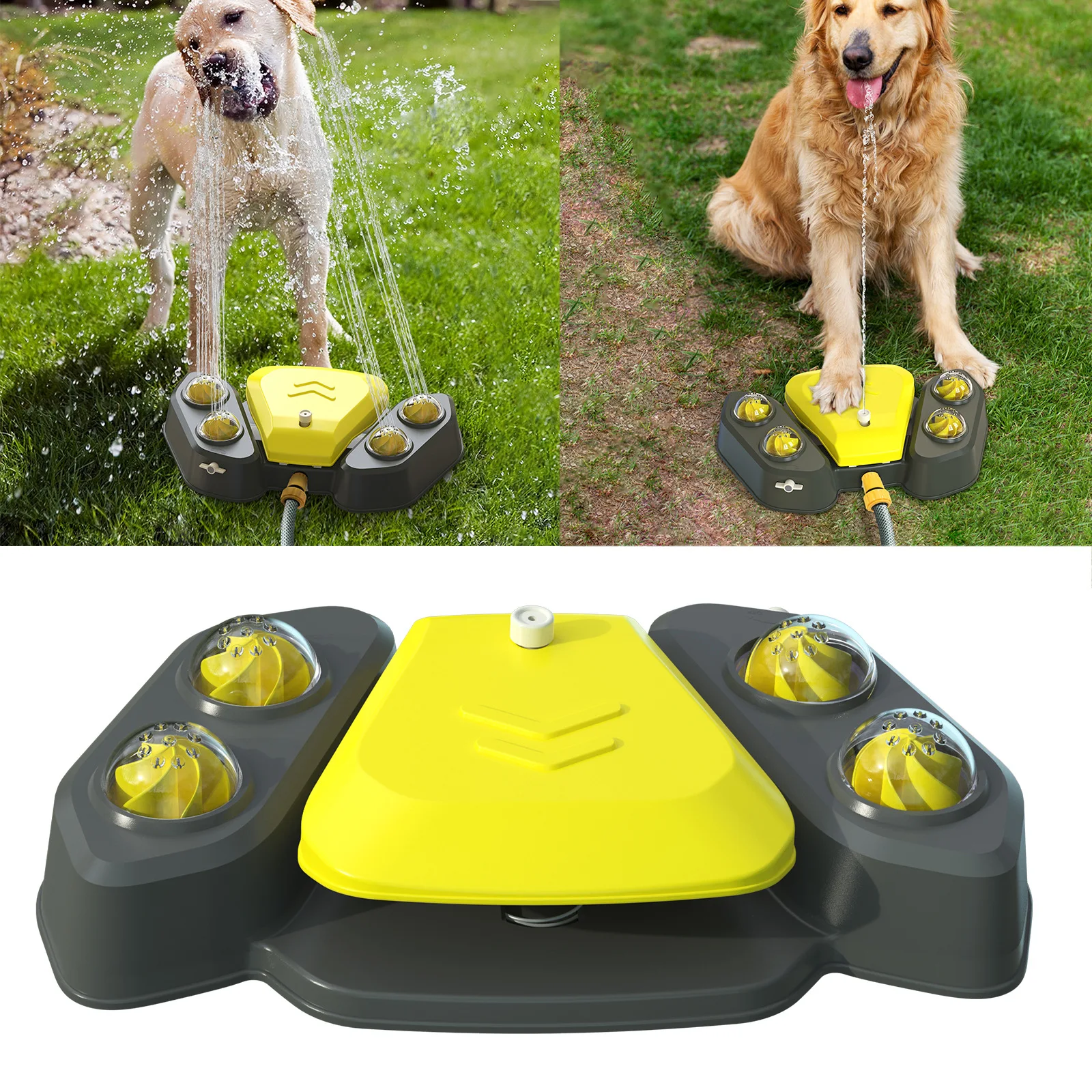 Outdoor Step-on Pet Water Dispenser Paw Activated Dog Sprinkler Drinking Water Fountain Automatic pet Supplies Bath