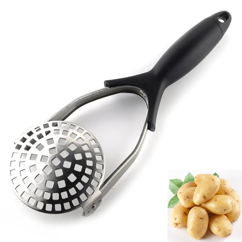 WH669 Stainless Steel  Potato Masher Ricer Puree Juice Maker Potato Pusher Smooth Mashed Potatoes Crusher Fruit Tools