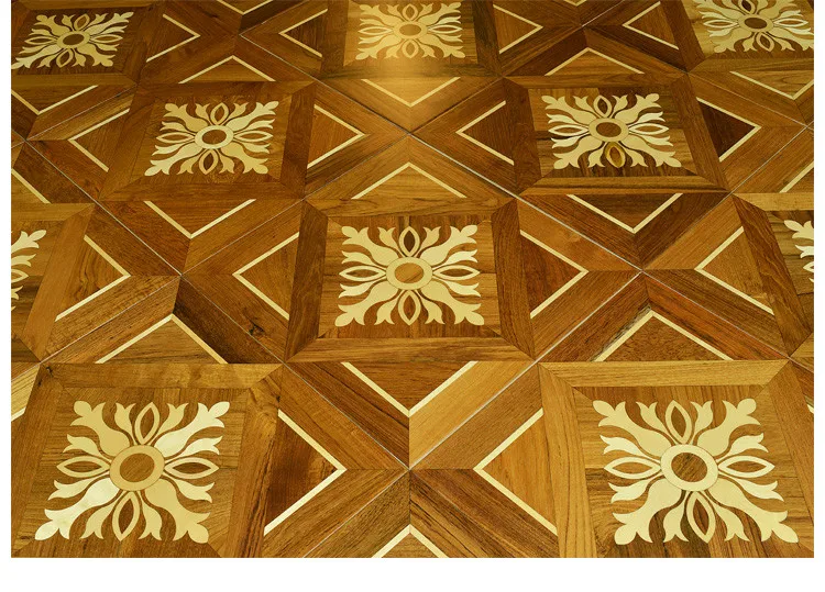 Wood Parquet Tile Wood Inlay Art Parquet Flooring