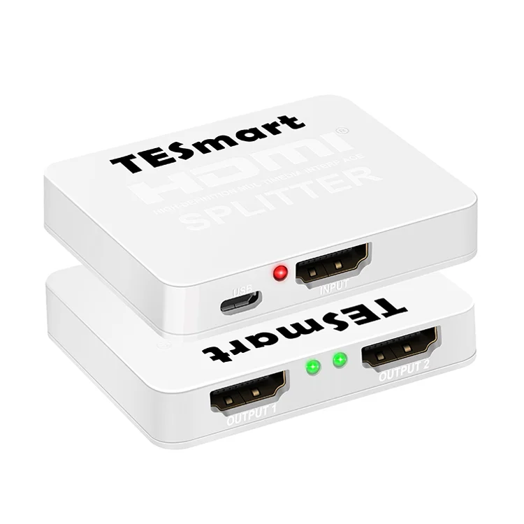 TESmart Factory High Quality 2 Port HDMI Splitter 4K 1080P 3D Switcher 1-In 2-Out  Audio Video Extender 1x2 Hdmi Splitter