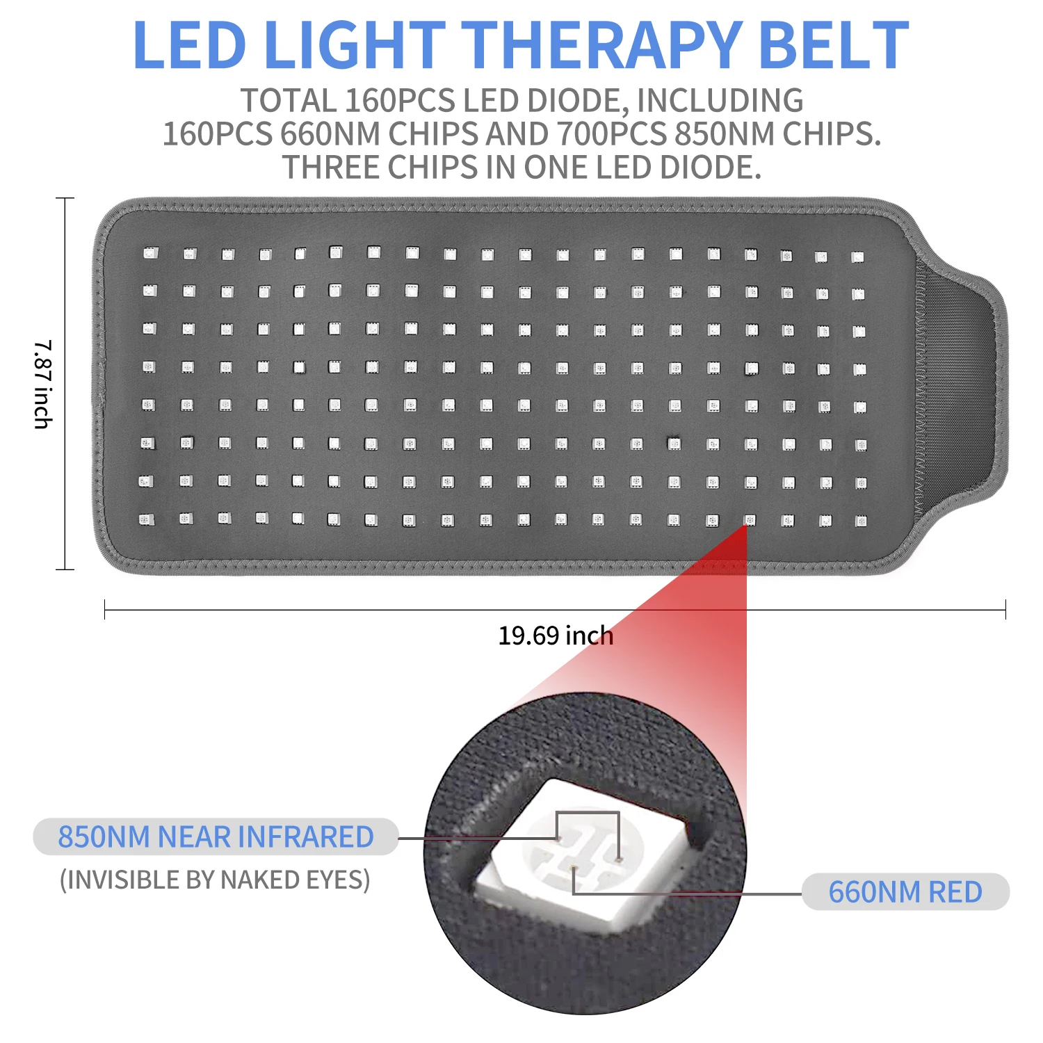 red light pain relief infrared red led light therapy blanket belt therapy waist support belt care waist belt