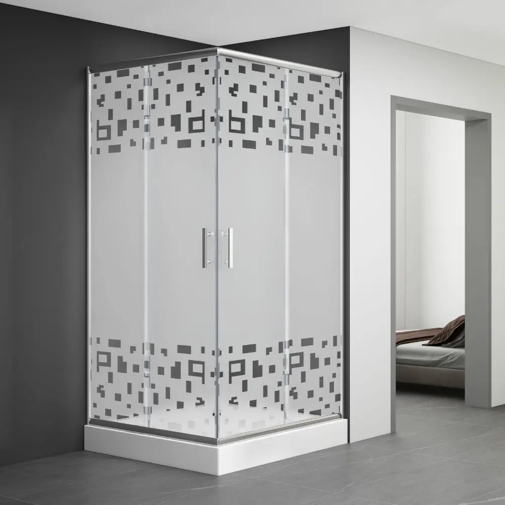 Aluminum Alloy Shower doors Tempered Glass Shower Enclosure Sliding Door Bathroom Shower Room Cabin