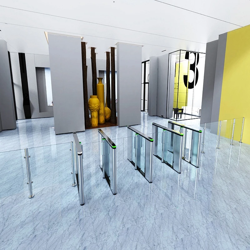 Luxury Automatic optical pedestrian High Speed Lane Turnstile Gate Price Supermarket Office Building Gym community wharf subway