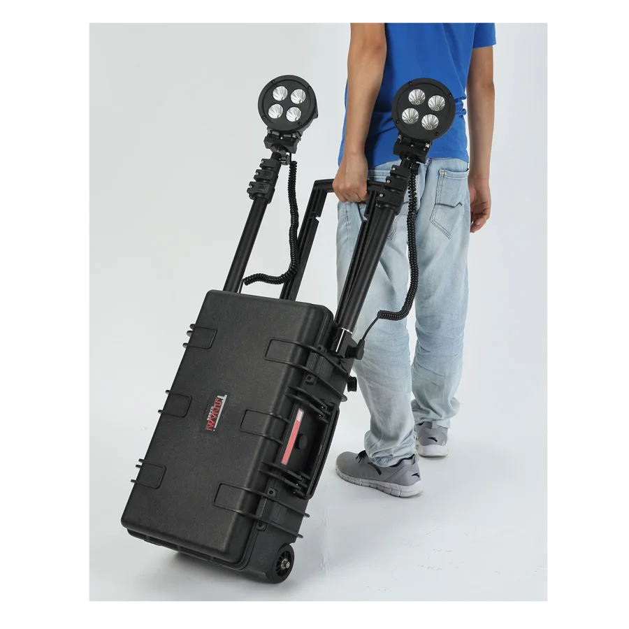 
Police Rescue Equipment 80W Portable 5000 lumens LED Remote Area Lighting System 