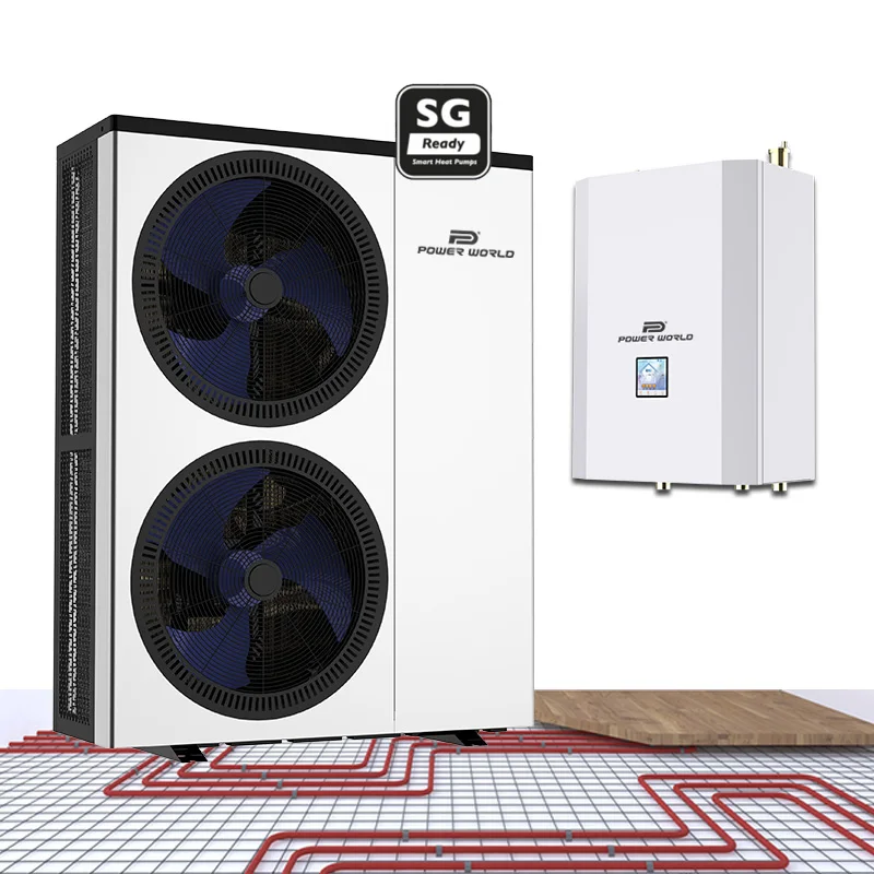 Europe certificated R32 4 way valve full inverter heat pump split dc inverter air to water heat pump