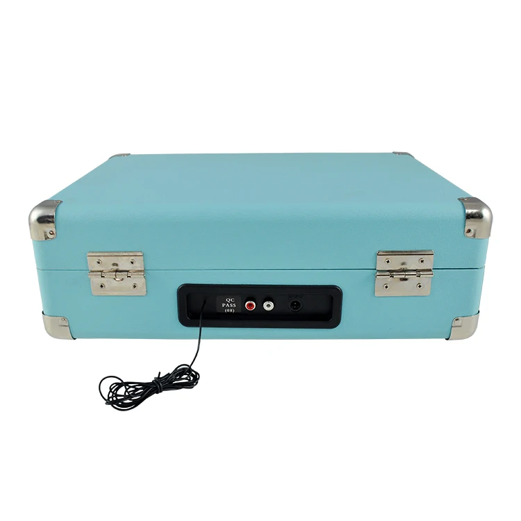 Built-in Speakers Phonograph Bluetooth Speaker Suitcase Nostalgic Vinyl Record Turntable Player With Recording