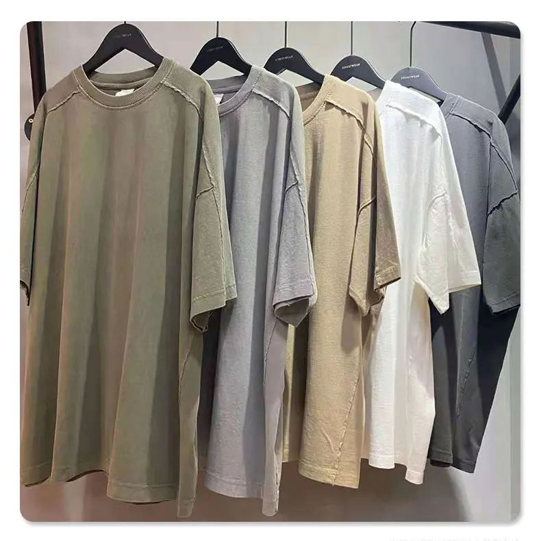 Quality T Shirt Supplier Custom Street Hipster Wear Boxy Fit Puff Print Logo Oversized Tshirt For Men