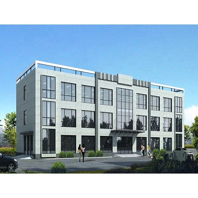 Professional Design Modern Sloped Light Steel Structure Prefab Office Building