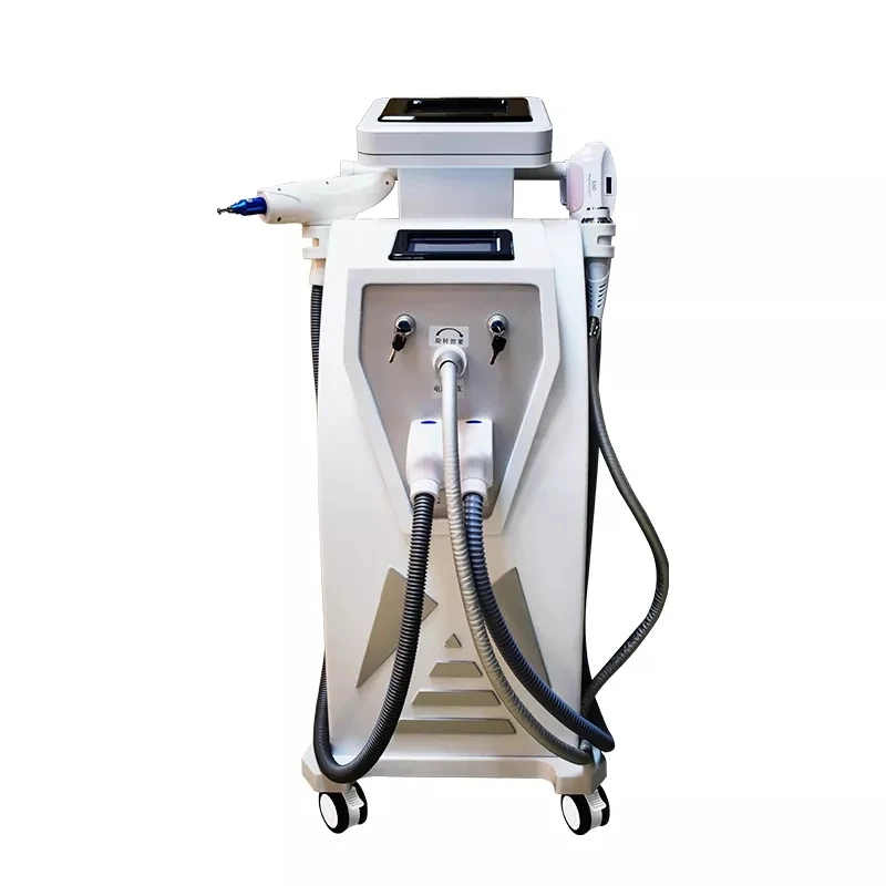 4 In 1 OPT + IPL+ Rf+ Nd YAG Permanent laser Tattoo Removal Skin Rejuvenation  electrolysis hair removal machine