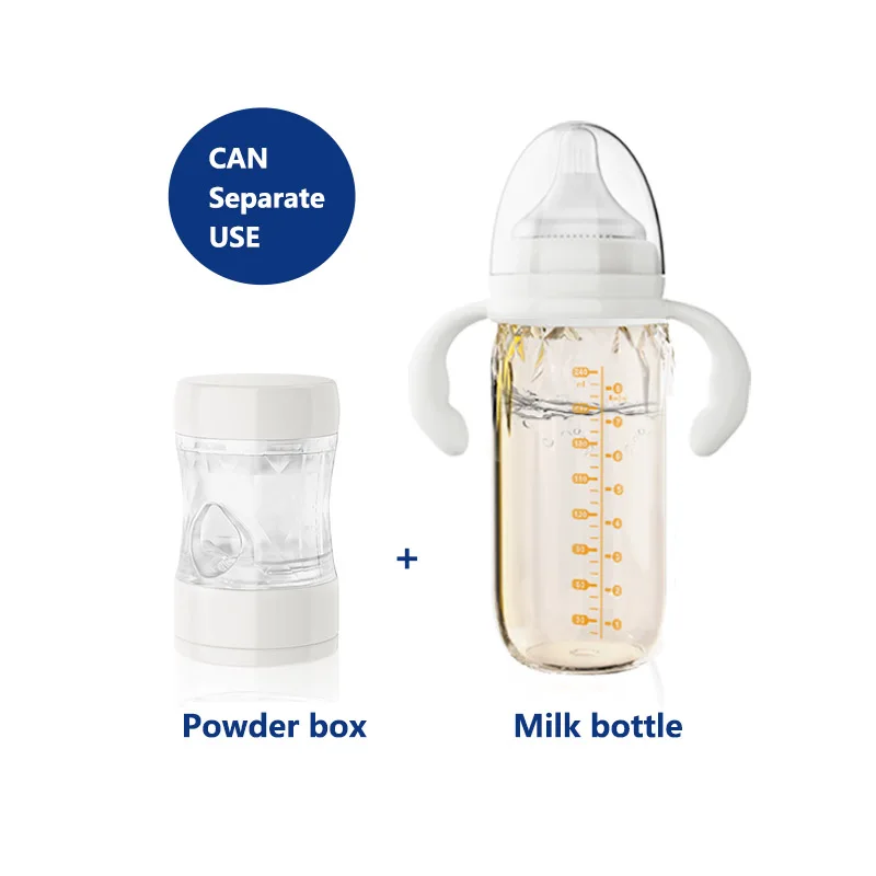 RTS Wholesale supplies portable bpa free milk powder dispenser 240ml feeding ppsu baby bottle