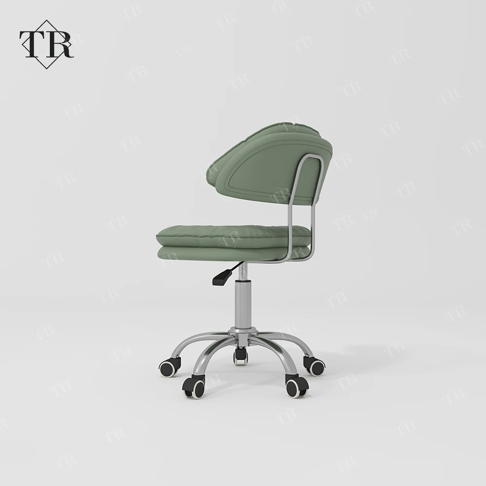 Turri Nail Shop Manicure Combo Leather Manicurist Nail Technician Rolling Wheel Chair Set Manicure Chair Stool Set With Tripod