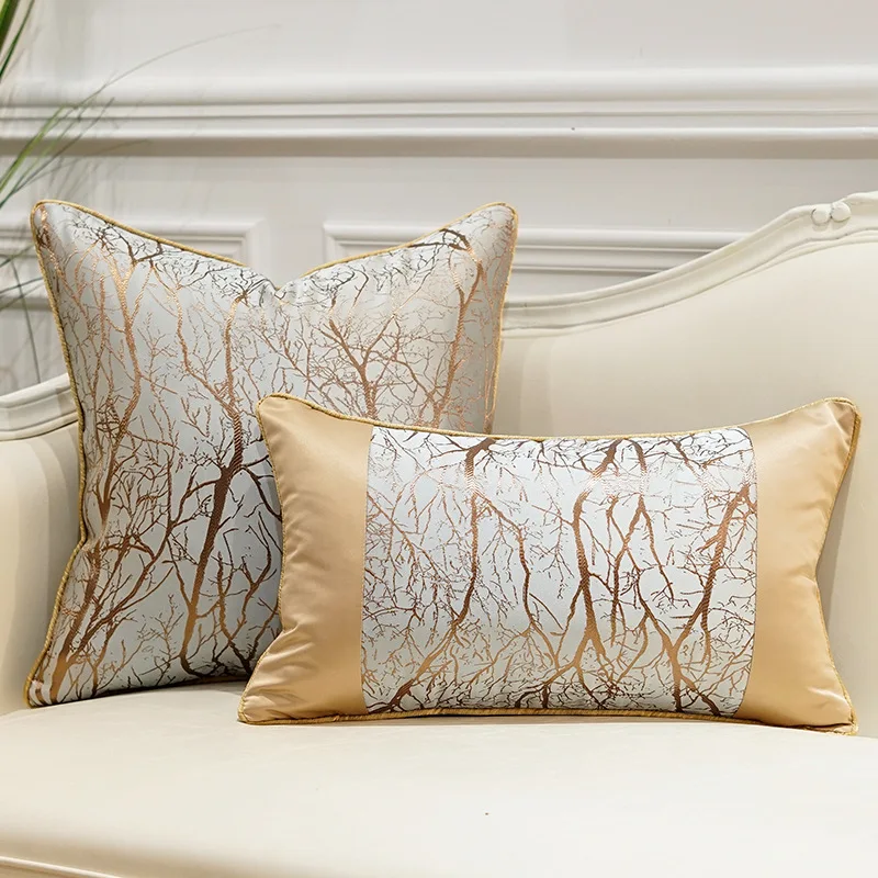 molotu hot sale luxury tree design cushion cover chinese traditional throw pillow case