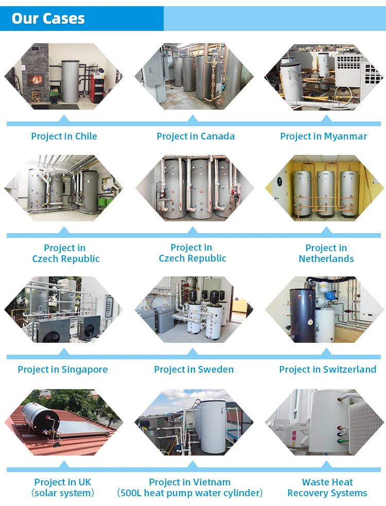 SST factory customized freestanding combine domestic heat pump water tank home use hot water boiler