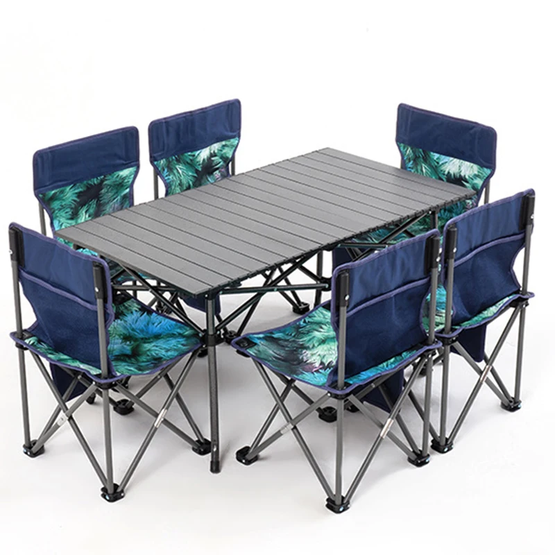 beach outdoor portable family camping hiking Iron chairs & table camping