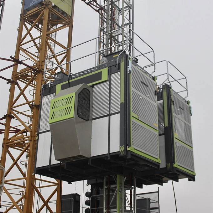 Construction Building Hoist Sc200/200 0-40M/Min Lifting Speed