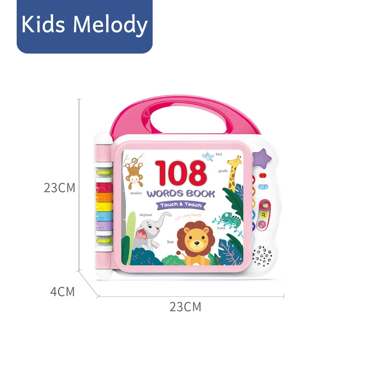 
Amazon hot selling Preschool educational kids touch screen toys point reading english learning machine books 