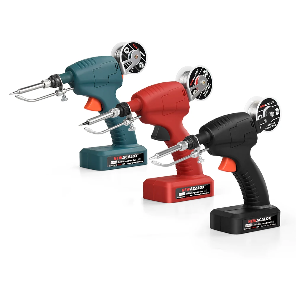 Maixi EU/US DC 12V 80W Soldering Iron Gun Li-ion Rechargeable Cordless Soldering Iron Automatic Dormant Welding Gun Tool Spe