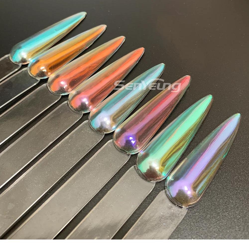Super Fine Chameleon Transparent Color Shift Loose Powder for Lacquer Nail Polish