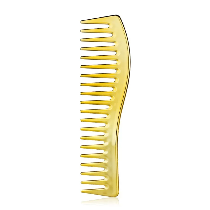 Electroplated Gold Heat Resistant Styling Wide Tooth Hairbrush Pink Air Cushion Combs for Women and Men