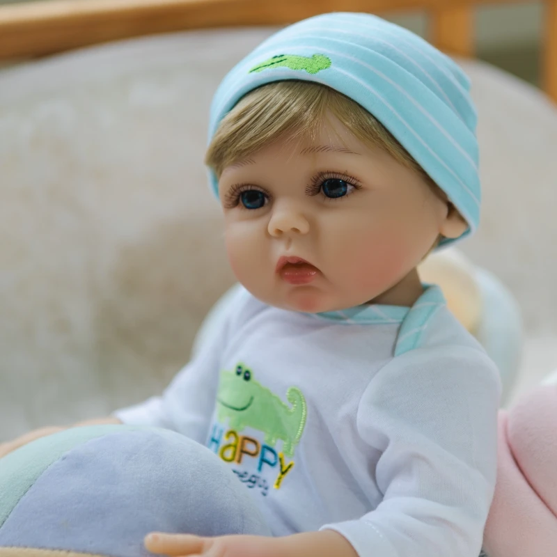 NPK 47Cm Birthday Gift Flexible Soft Touch Full Body Soft Silicone Girl Reborn Dolls Newborn Baby Dolls for Sale