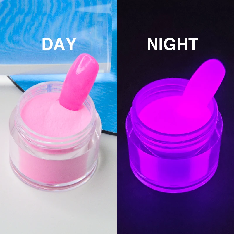 2023 new product glow in the dark luminous dipping powder non toxic glow in the dark powder photoluminescent