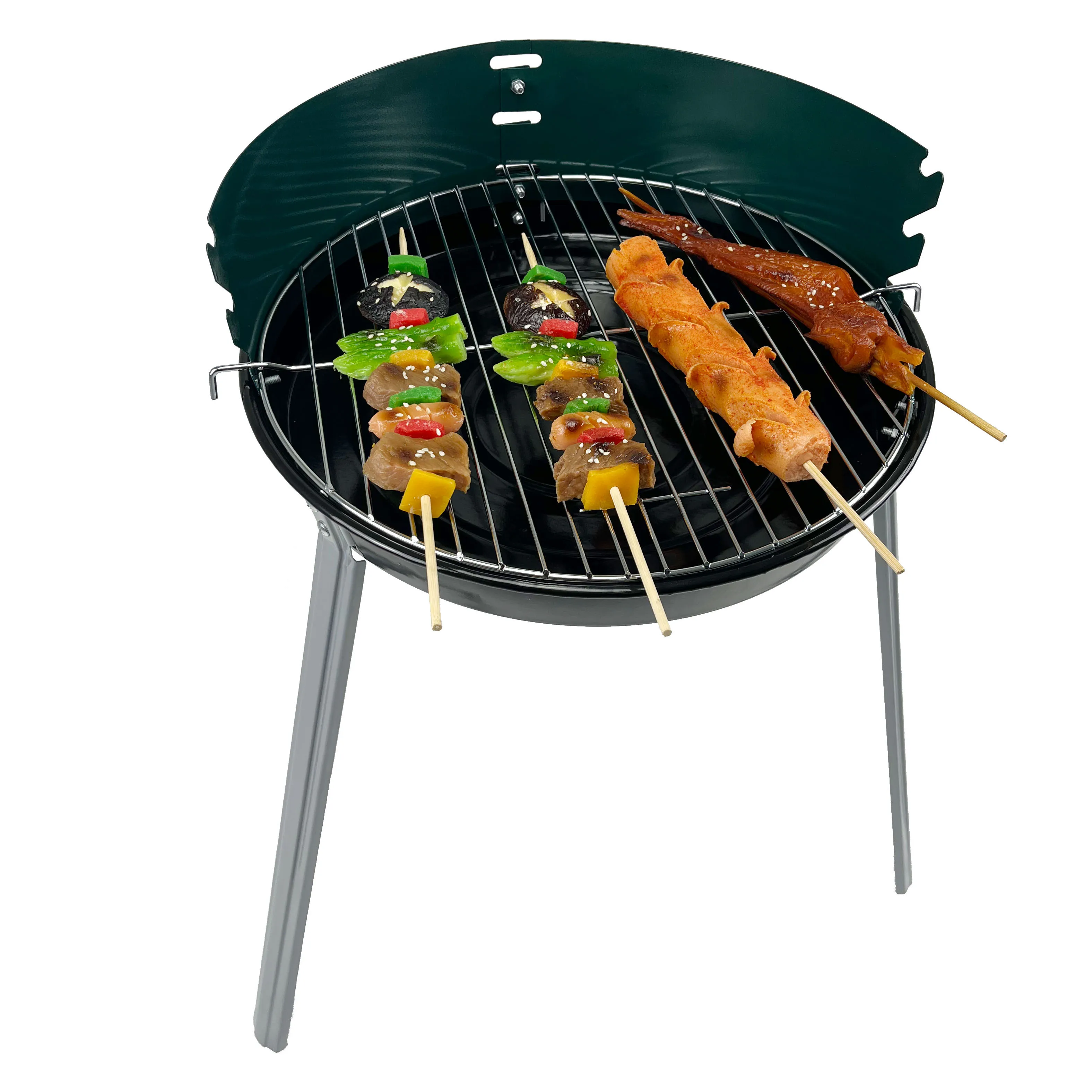 14Inch Simple Round Bbq Balcony New Mini Charcoal clay bbq grill set