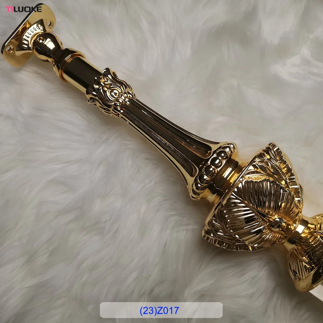 Luxury design terrace column decorative crystal pillar glass stair railing post